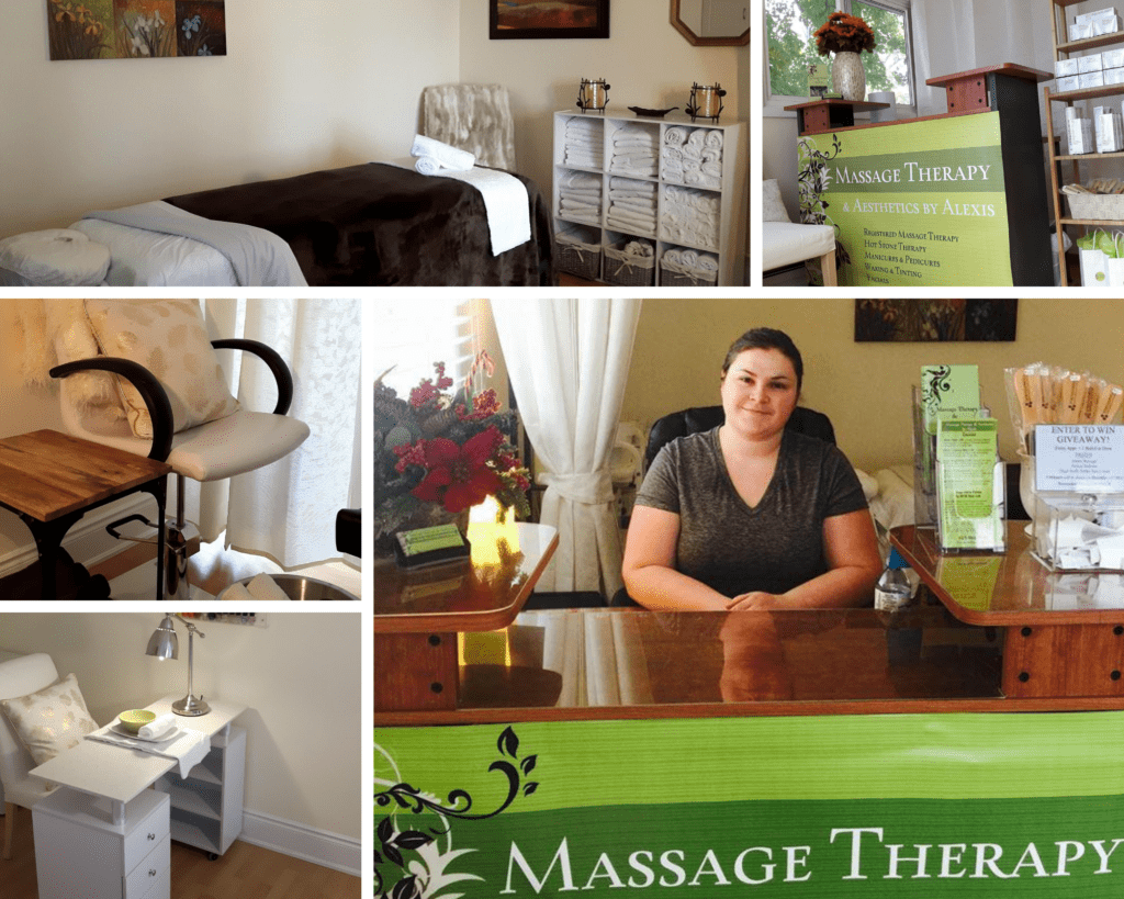 Massage Therapy and Aesthetics by Alexis photo collage